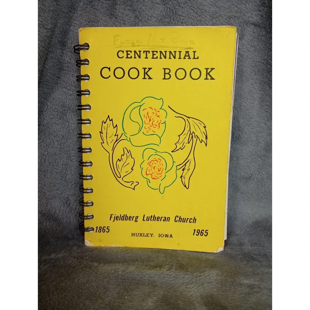 Fjeldberg Lutheran Church Cookbook 1965 Huxley, Iowa Spiral Vintage Recipe Local
